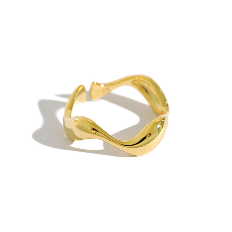 S925 Ring mit unregelmäßigem Design