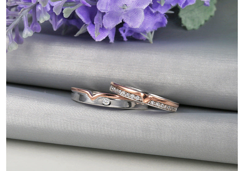 Romantische Paarringe aus 925er Sterlingsilber für Männer und Frauen
