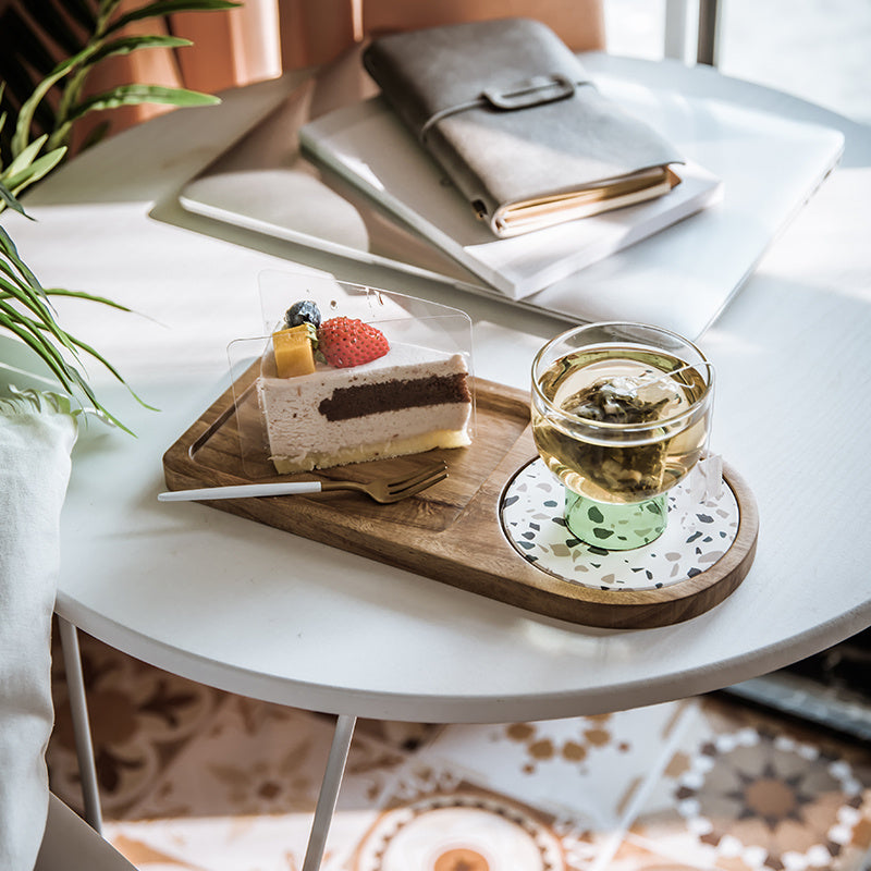 modernes Tablett aus unlackiertem und massivem Akazienholz ! klein, puristisch und frisch !