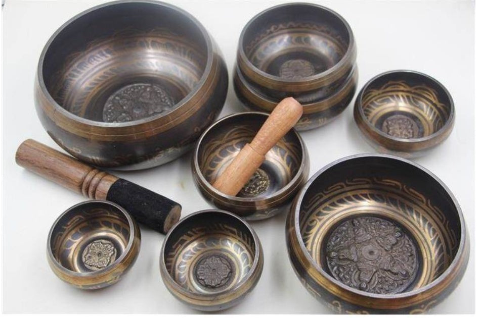 original Nepalesische Klangschale aus reinem Kupfer, Buddha-Klangschale !