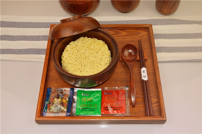 Massivholzschüssel mit Deckel für Porridge oder ähnliches aus Jujube-Holz !