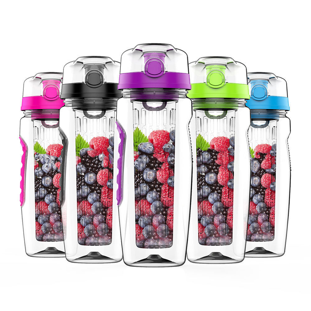 Fruit Infuser Trinkflasche in schwarz !