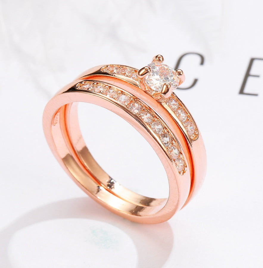 2 schöne Ringe, Farbe:  Rosegold  mit tollem Design