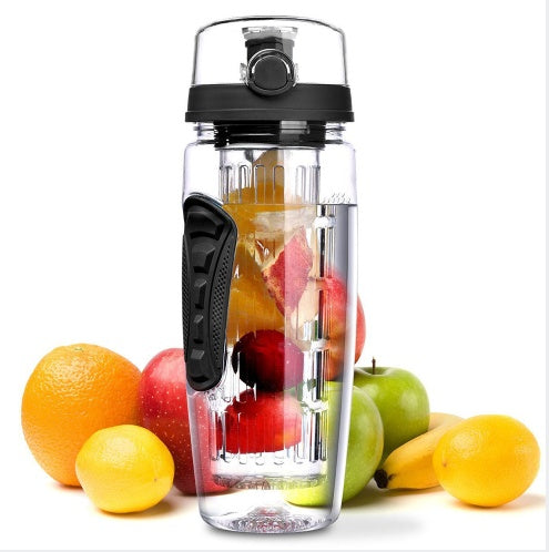 Fruit Infuser Trinkflasche in schwarz !