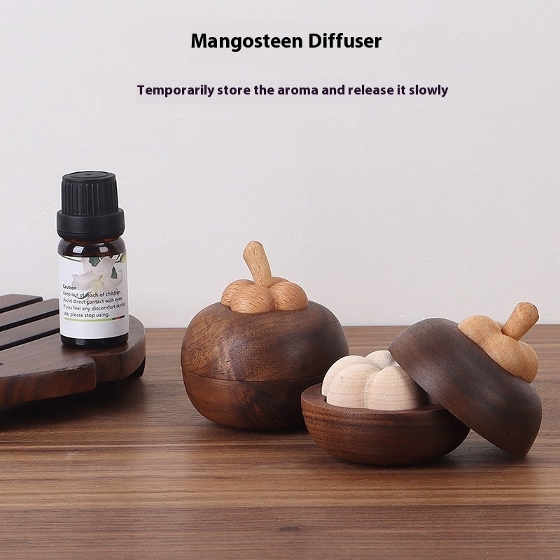 Kleine Mangostan-Aromatherapie aus Massivholz, duftendes Holz !