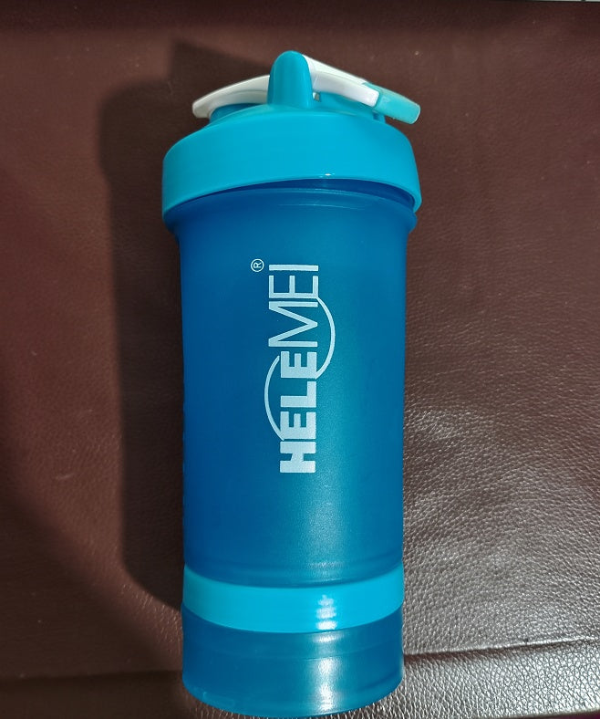 Shaker Flasche 600ml mit Dose für Proteinpulver !