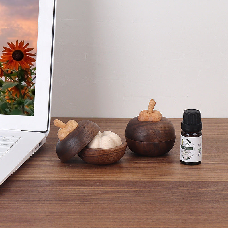 Kleine Mangostan-Aromatherapie aus Massivholz, duftendes Holz !