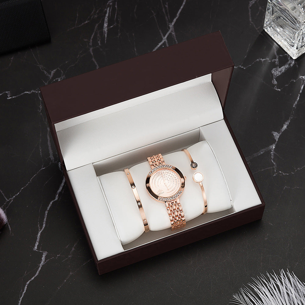 Atmosphärisches Damen-Uhr Geschenke SET in verschiedenen Farben