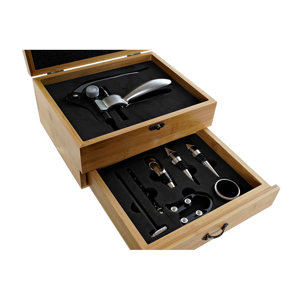 professionelles Wein Zubehör-SET aus Bambus und Edelstahl !