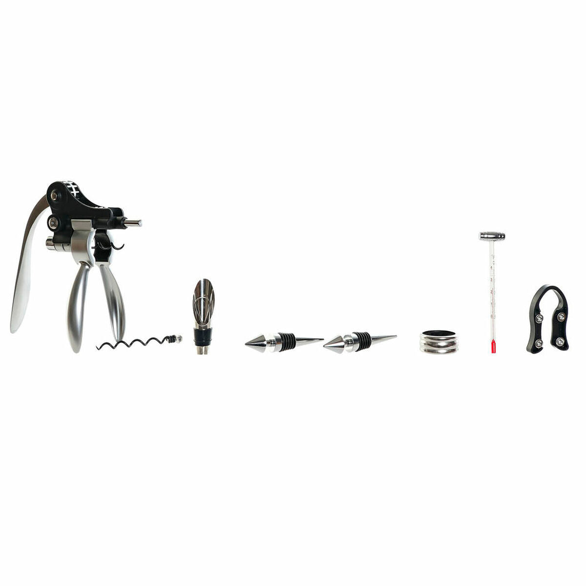 professionelles Wein Zubehör-SET aus Bambus und Edelstahl !